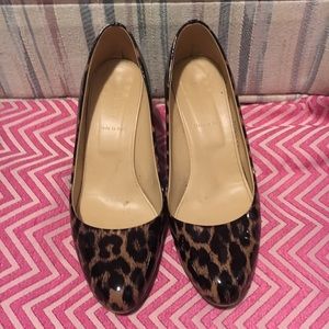 J. Crew leopard wedges, size 8